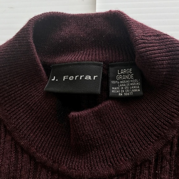 J. Ferrar men’s sweater Merino wool 100% size L Excellent condition - Picture 6 of 7